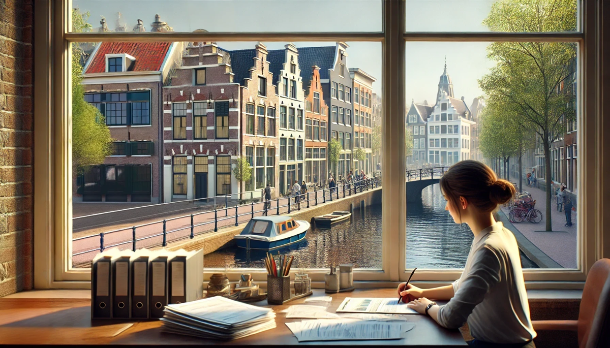  kobieta z dokumentami