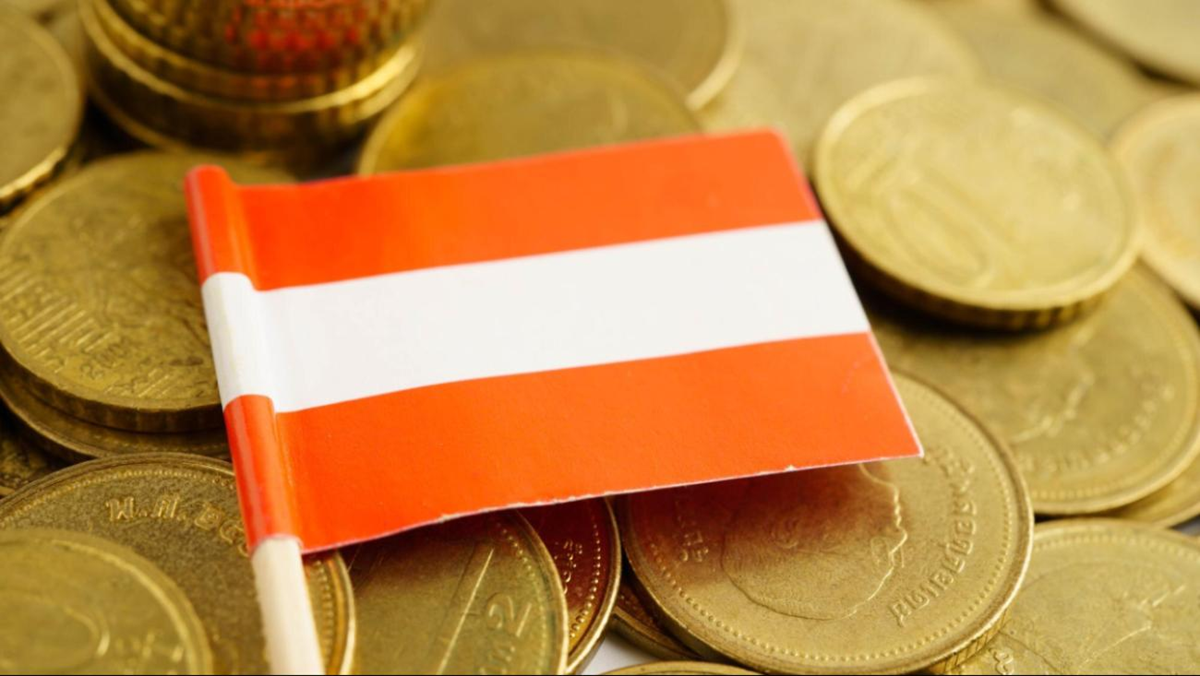  flaga ustrii na monetach